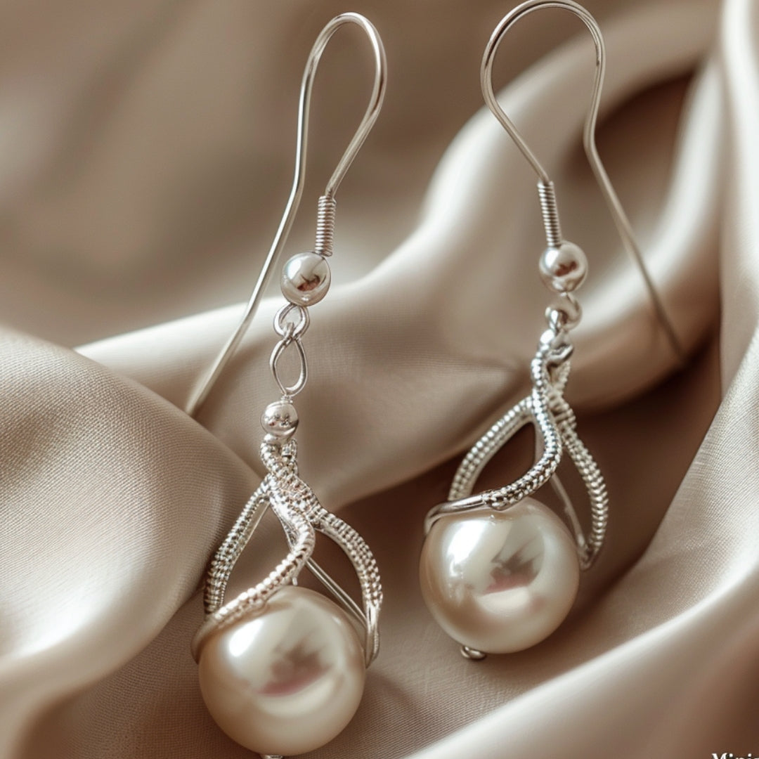 Pearl Dangling Festive Earrings