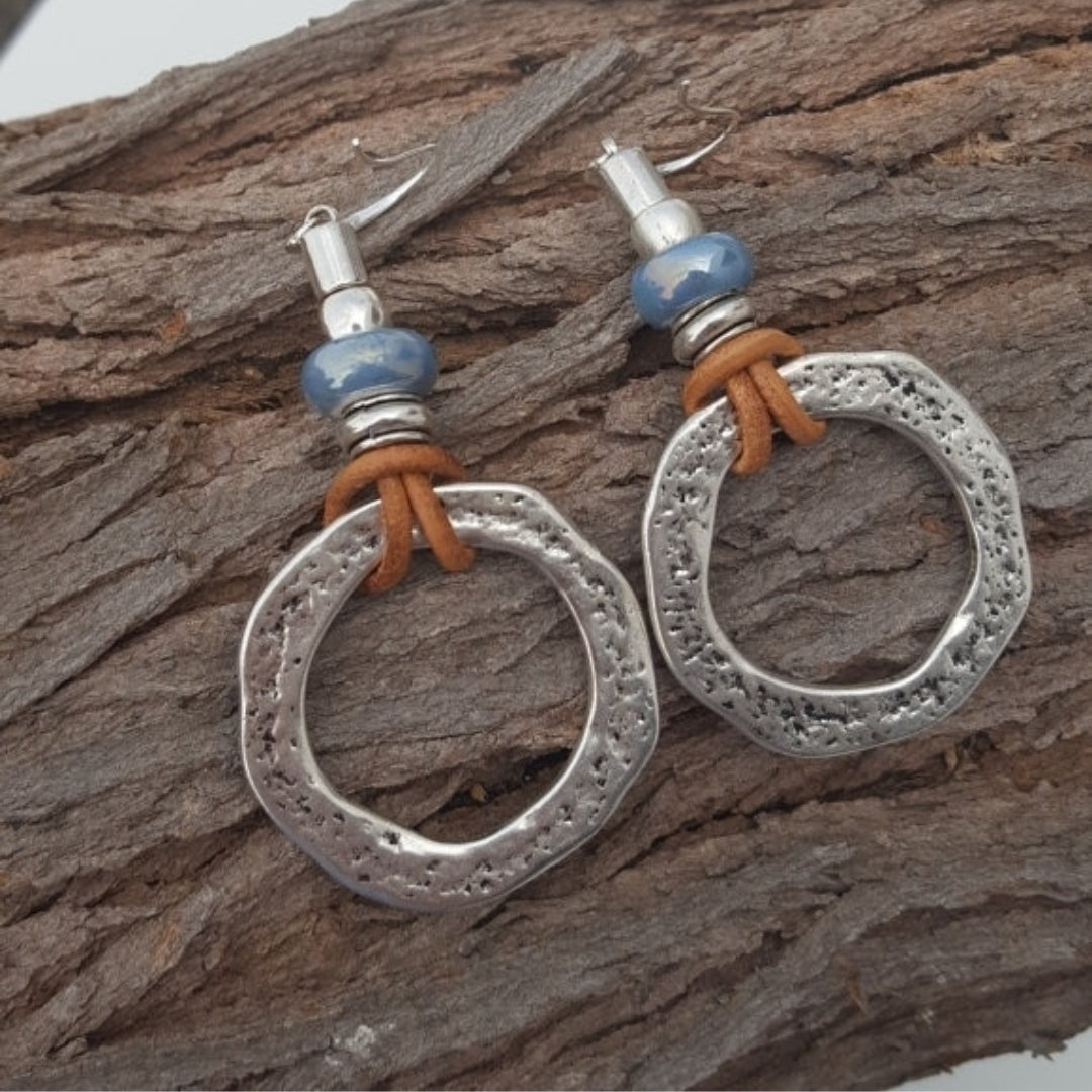 Vintage Boho Silver Circle Earrings (BUY 1 GET 1 FREE)
