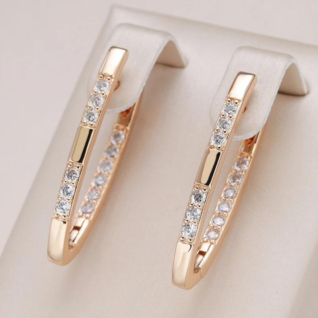 Elegant Zirconia Earrings in Gold (BUY 1 GET 1 FREE)