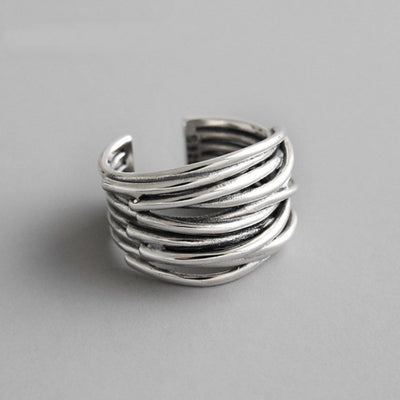 925 Sterling Silver Adjustable Layered Ring (BUY 1 GET 1 FREE)