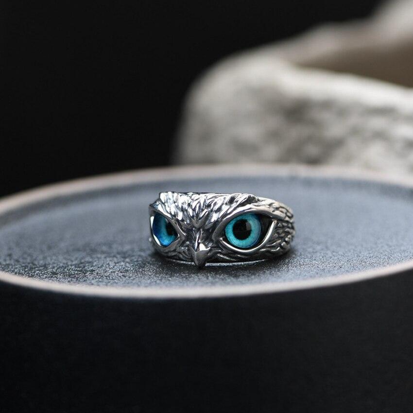 Owl of Good Luck Adjustable Ring in Silver and Opal (BUY 1 GET 1 FREE)