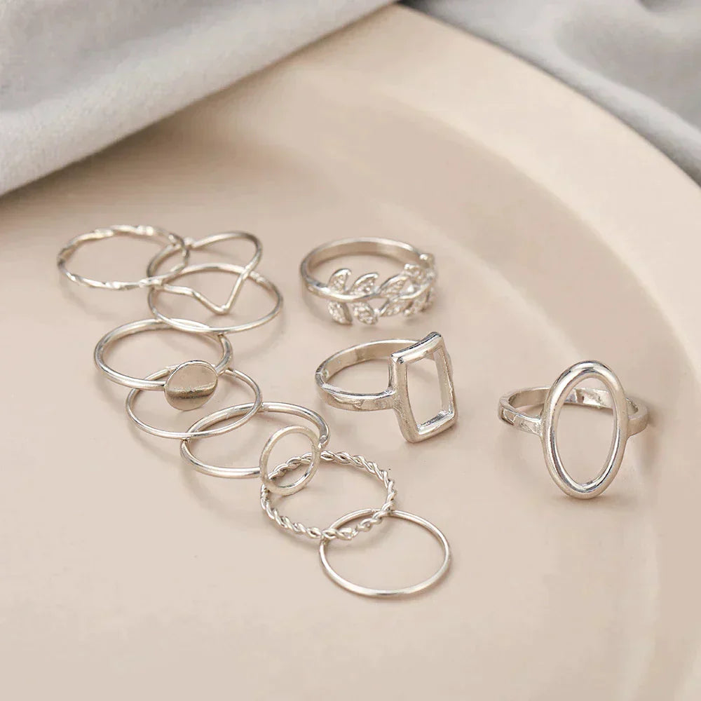 Pack 11 Vintage Silver Rings (BUY 1 GET 1 FREE)
