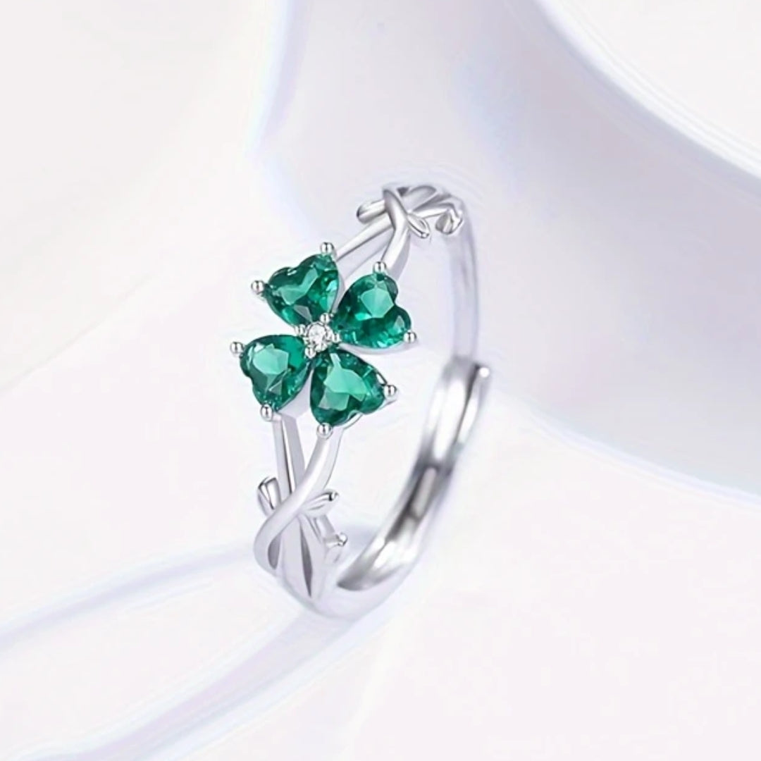 Turquoise Flower Silver Branch Ring