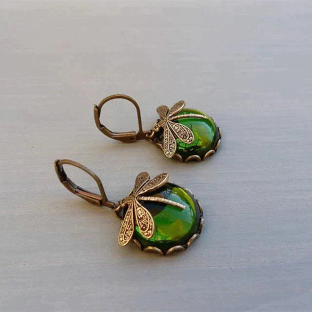 Spherical Dragonfly Earrings in Antique Gold (BUY 1 GET 1 FREE)