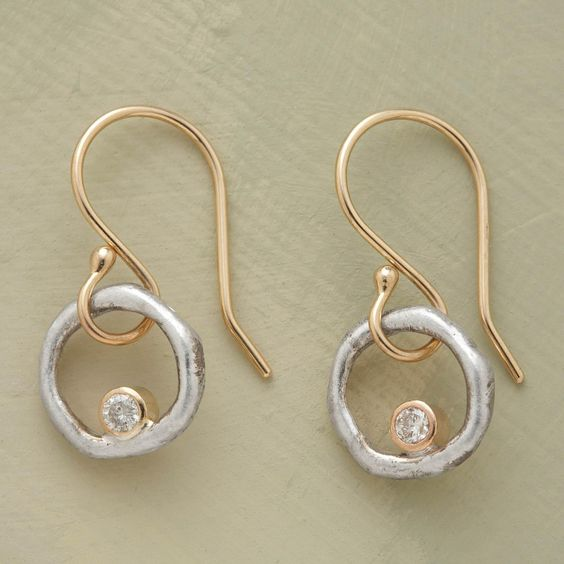 Vintage Gold & Silver Zirconia Earrings (BUY 1 GET 1 FREE)